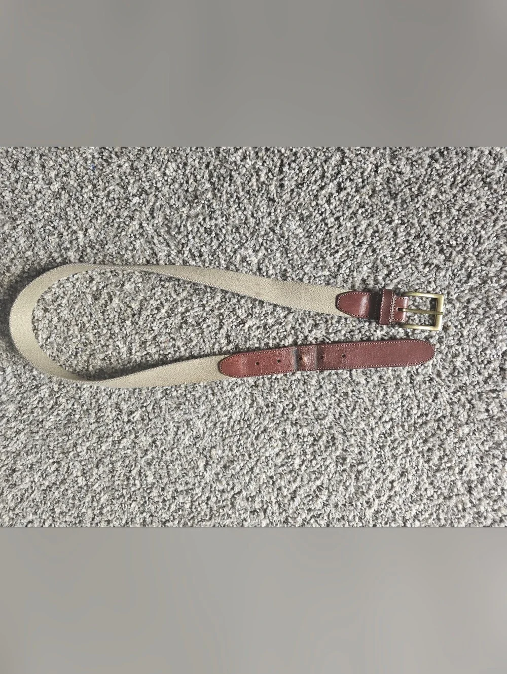 L.L. Bean Tan Embossed Leather Belt